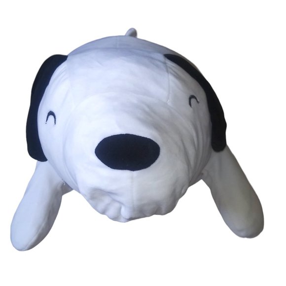 White and Black Puppy Dog Super Soft Squishy Stuffed Animal Beagle Plush Large - Picture 1 of 13